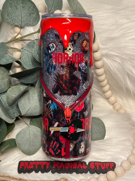 Horror Men Zipper Tumbler