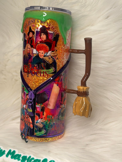 Hocus pocus 24 oz zipper with handle