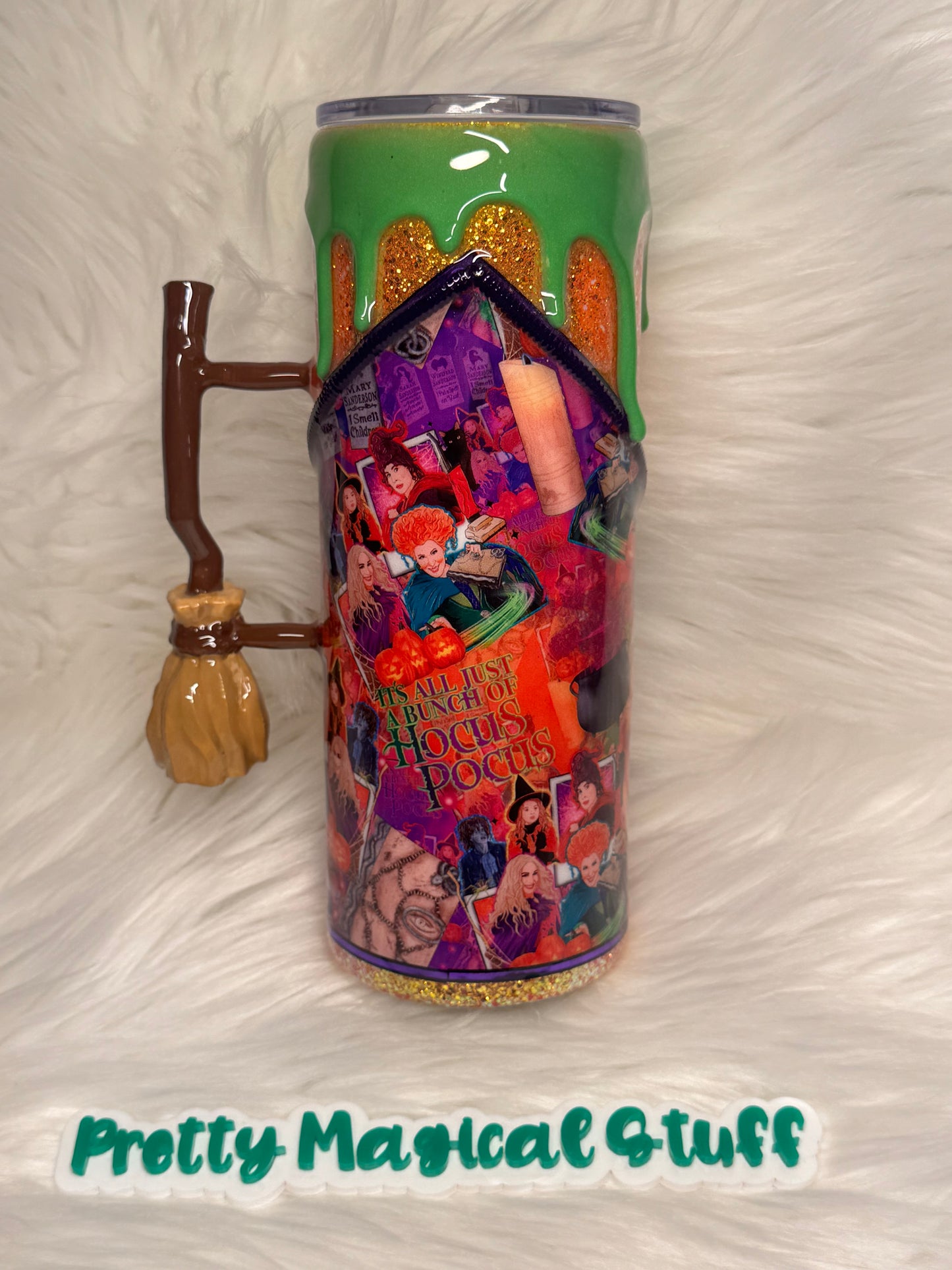 Hocus pocus 24 oz zipper with handle