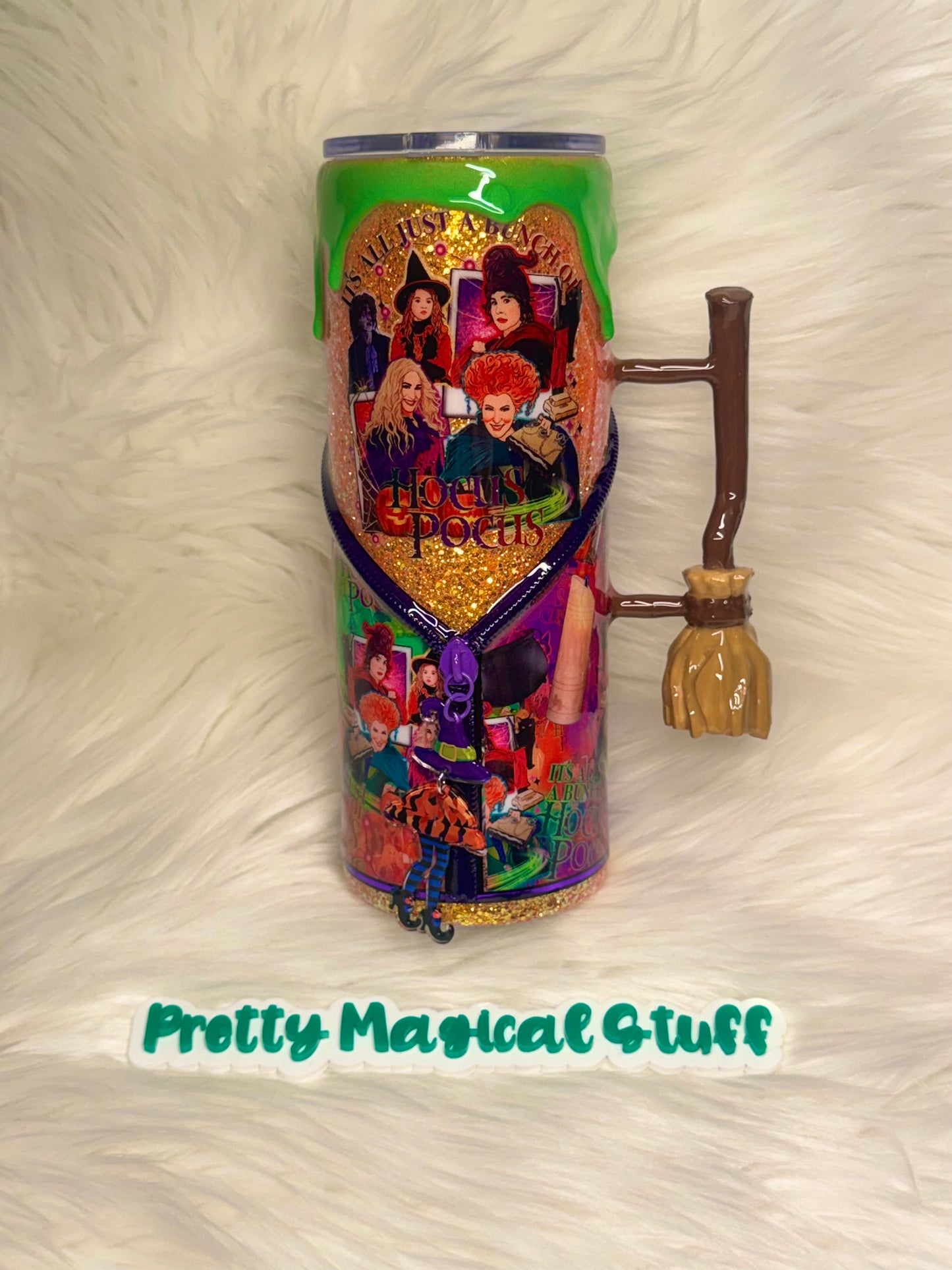Hocus pocus 24 oz zipper with handle