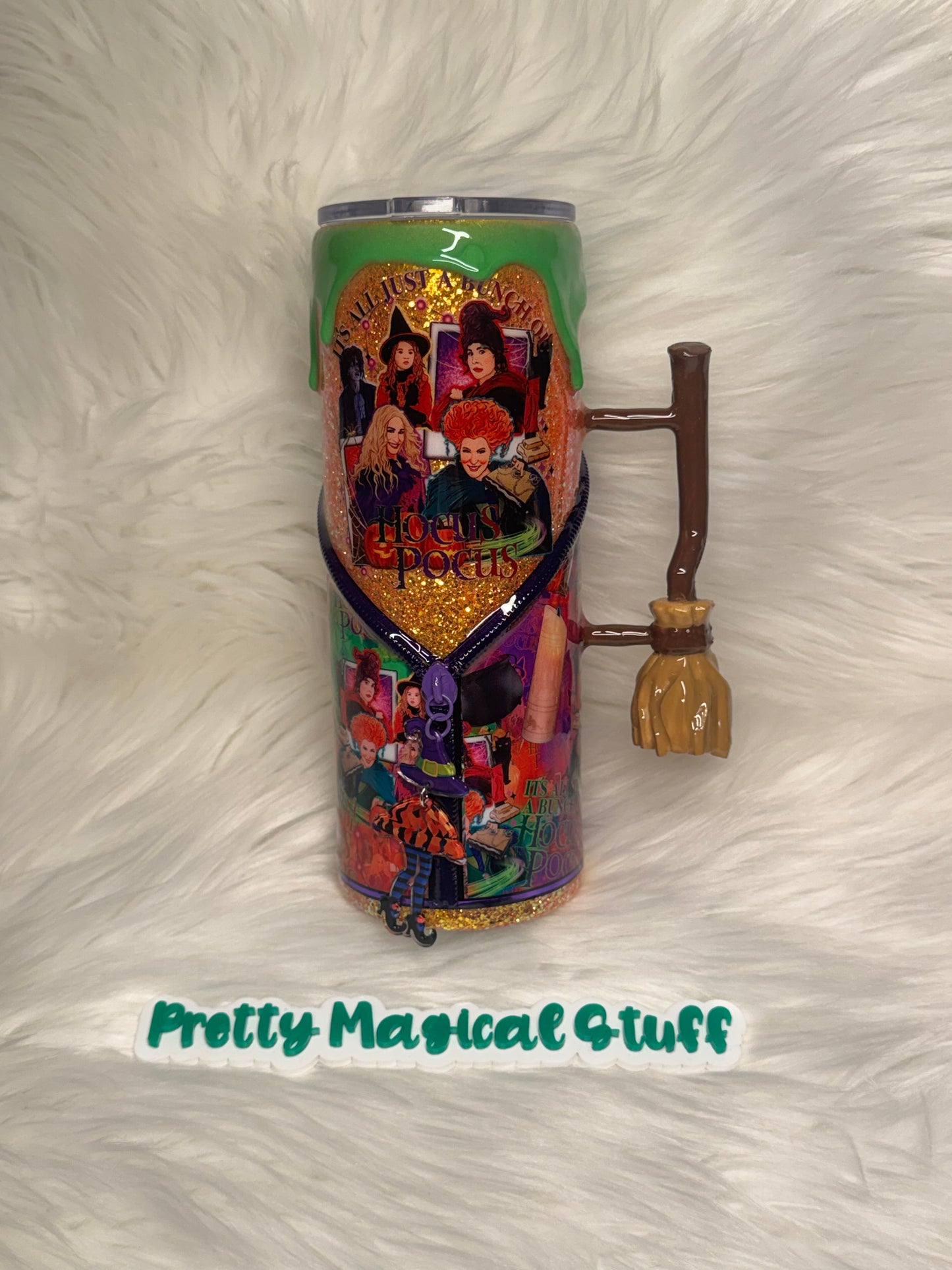 Hocus pocus 24 oz zipper with handle