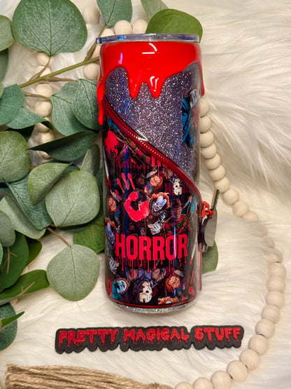 Horror Men Zipper Tumbler