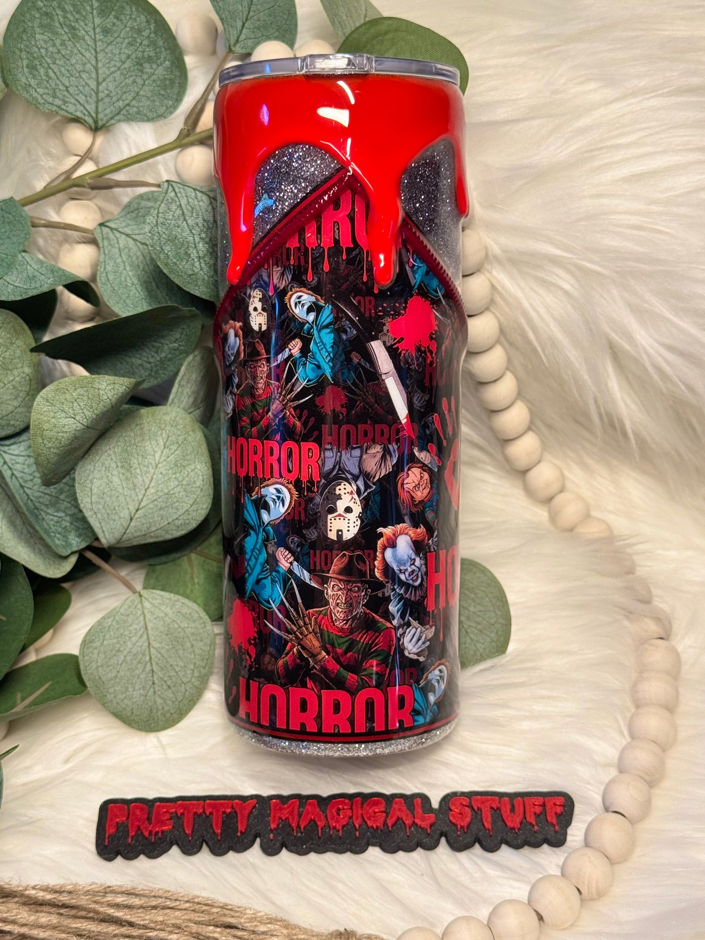 Horror Men Zipper Tumbler