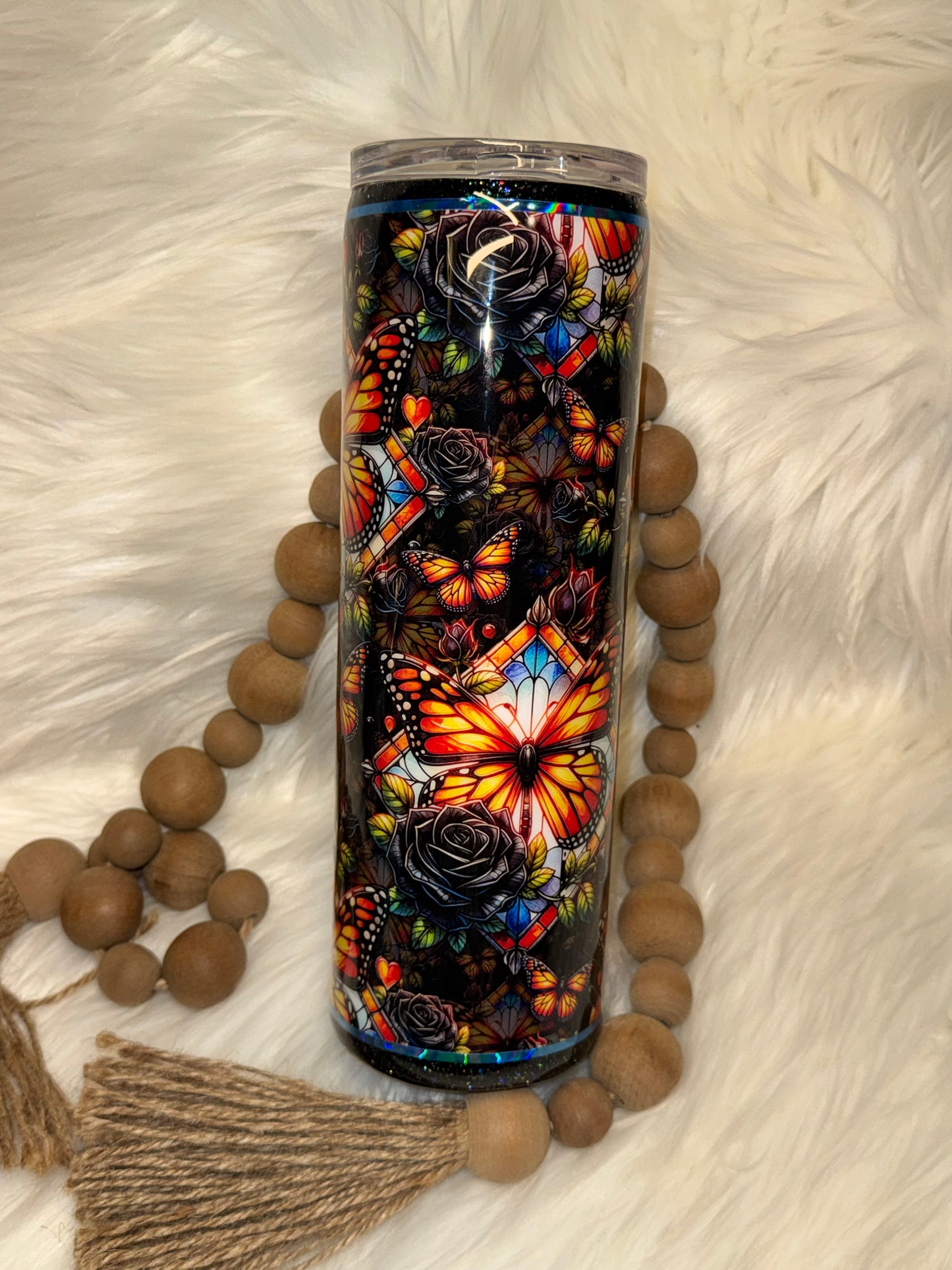 Butterfly Stained Glass Tumbler