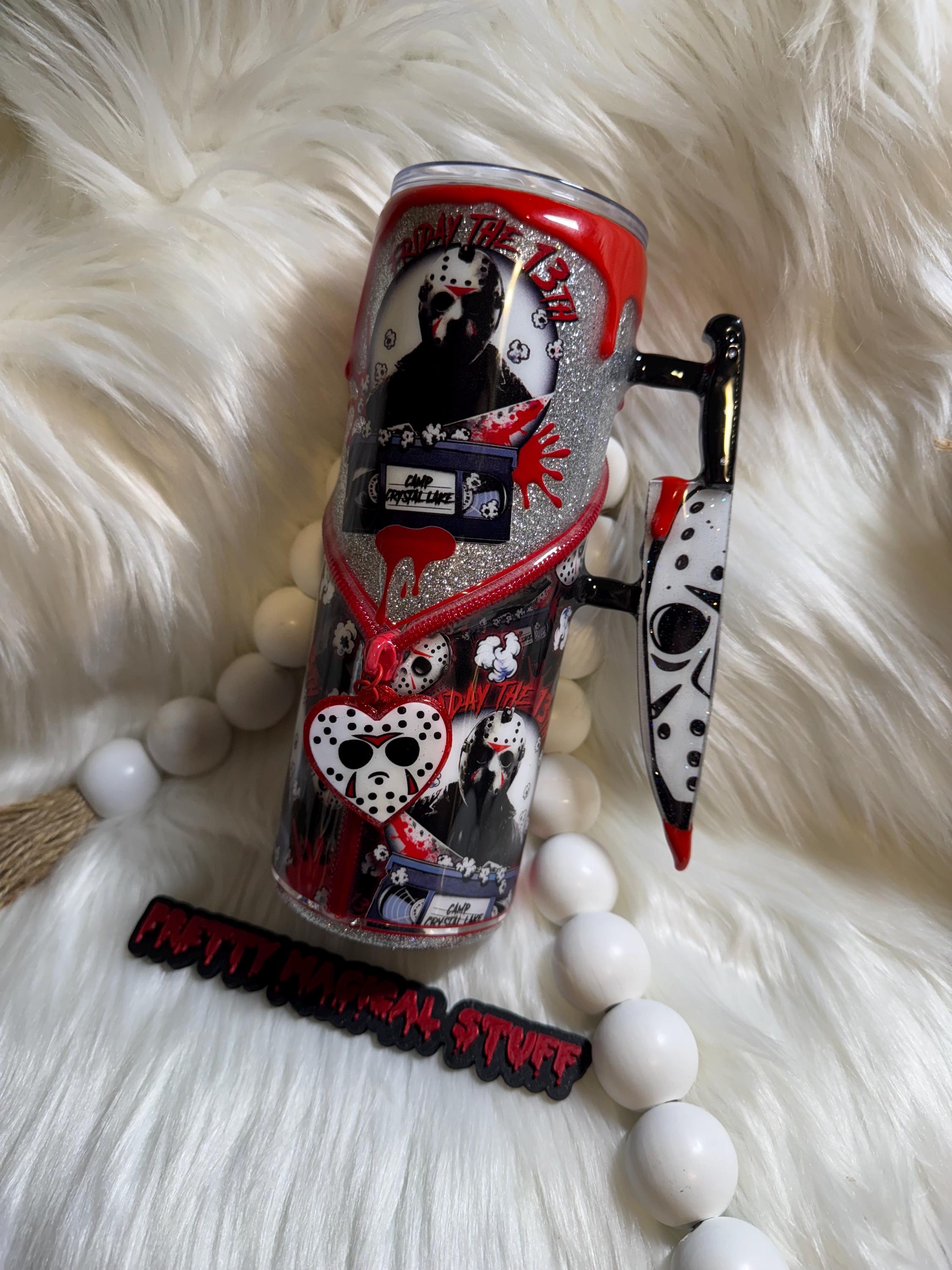 Horror Popcorn Snowglobe Tumbler