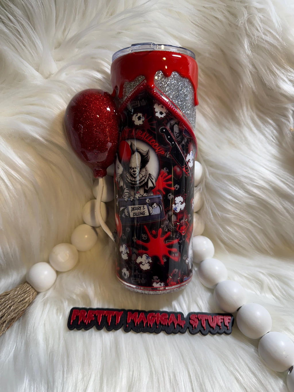 Horror Popcorn Snowglobe Tumbler