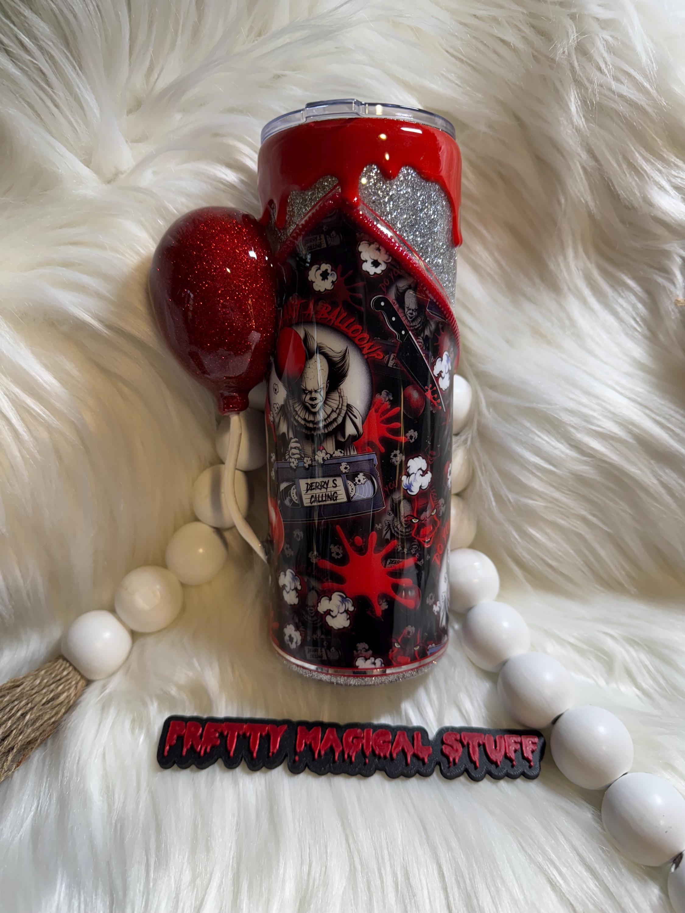 Horror Popcorn Snowglobe Tumbler