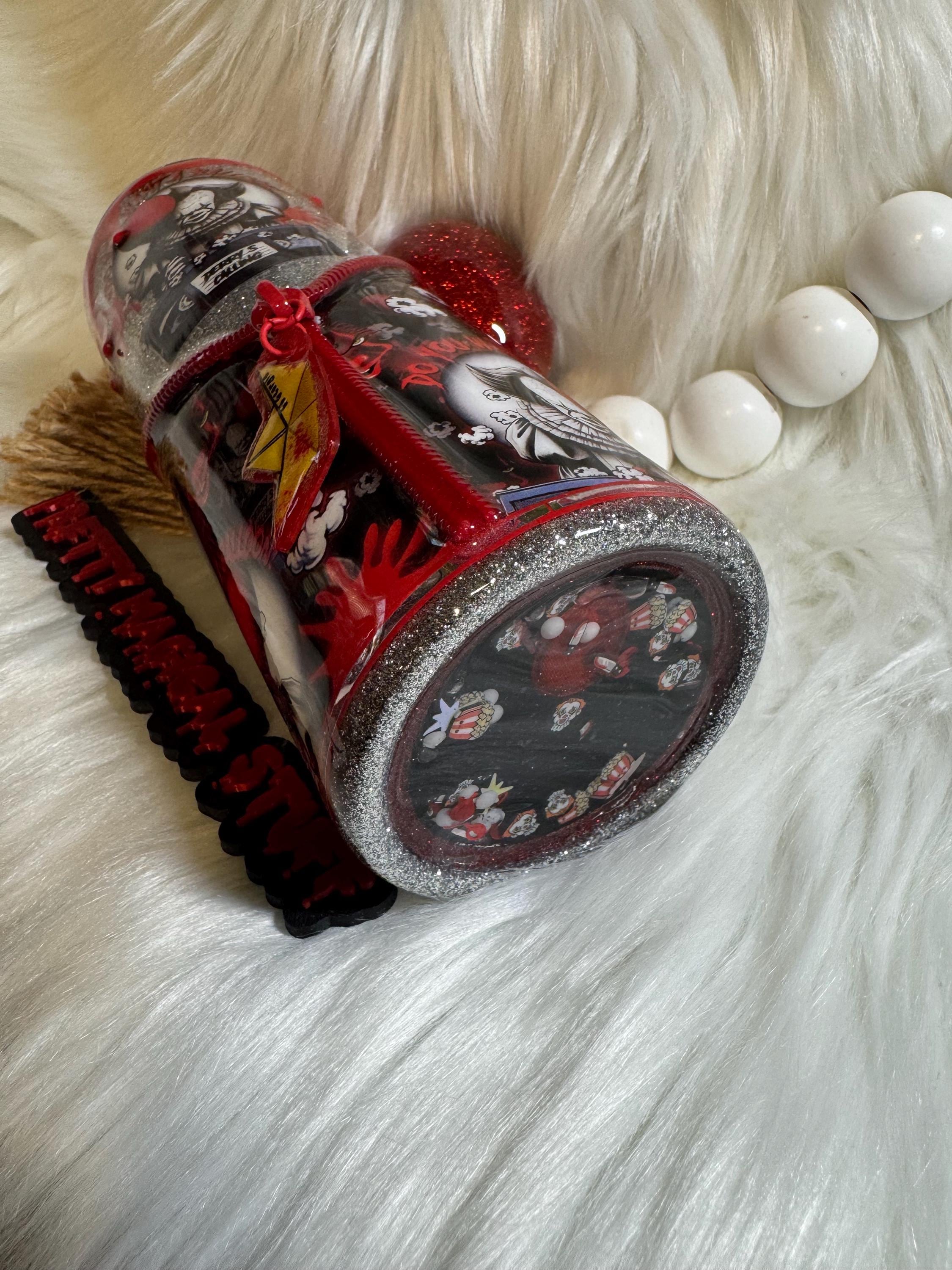 Horror Popcorn Snowglobe Tumbler