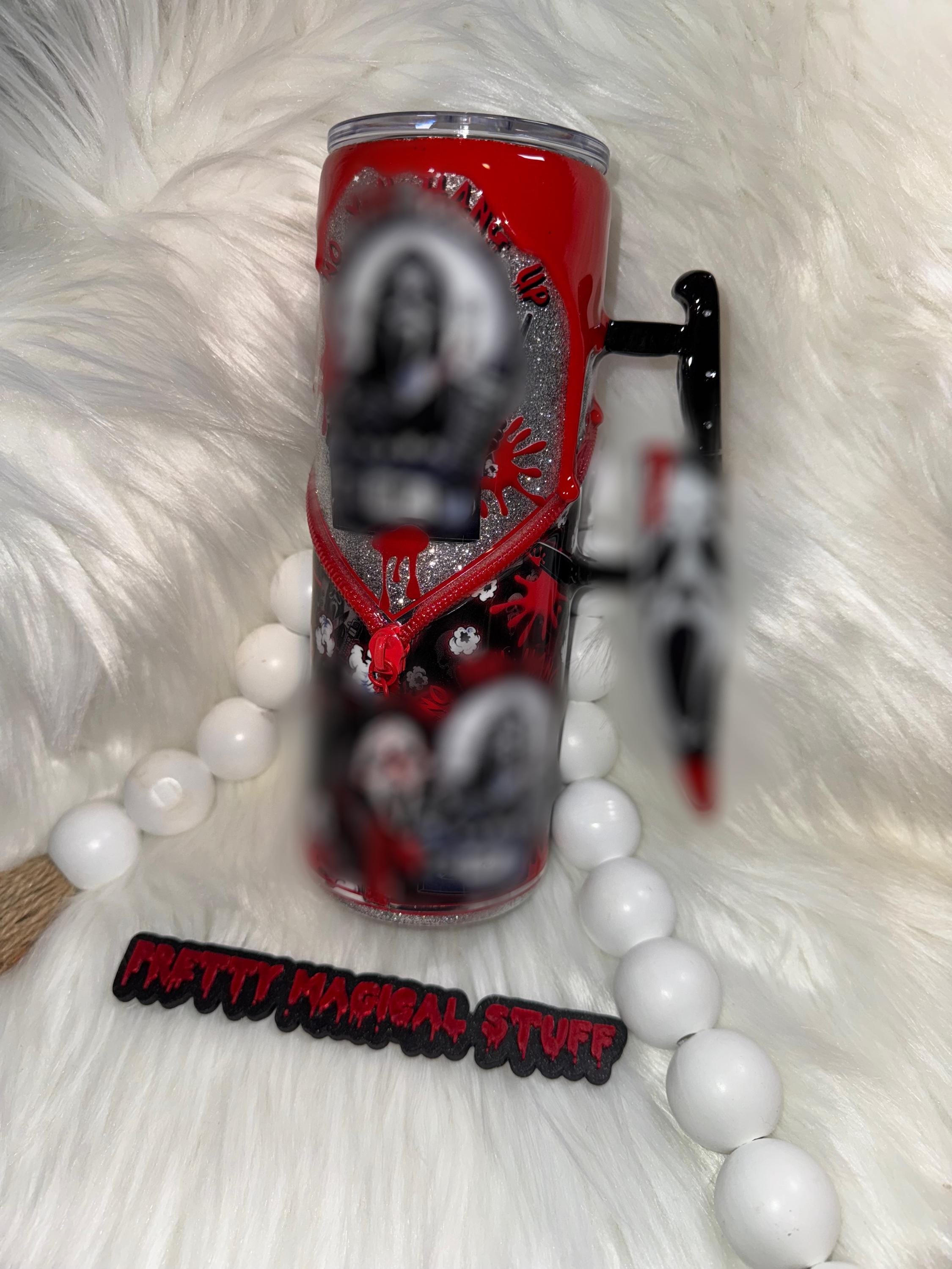 Horror Popcorn Snowglobe Tumbler